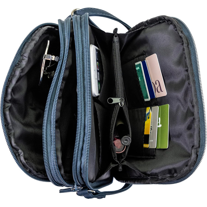 Сумка кросбоді жіноча MultiSac North South Mini Zip Around Indigo (Heirloom) - оригінальна якість