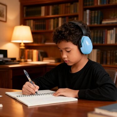 Навушники для захисту вух для малюків 0-2 роки - шумозахисні навушники для літака, сну та повсякденного використання | Регульовані, м'які та легкі для новонароджених та малюків, (дитячий блакитний)