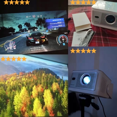 Портативний LCD-проектор Magcubic 4K LED, поворотний, білий