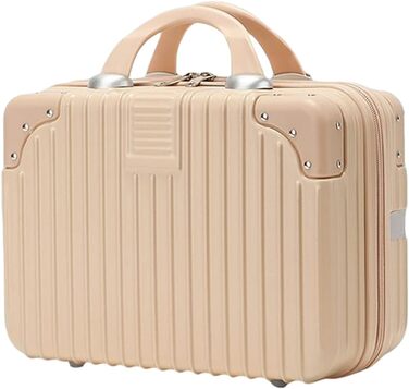 Waterproof Cosmetic Case Makeup Bag Lightweight Carry-on Beauty Case with Handle and Zipper, Women's Wear-resistant Hard Shell Toiletry Bag for Travel Excursion