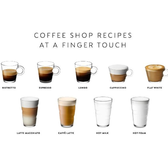 Nespresso De'Longhi Gran Lattissima EN650.B Coffee Capsule Machine with Automatic Milk System, 9 Direct Select Buttons, 1 L Water Tank, 25 Sec. Heating Time, 19 bar Pump Pressure, Auto Shut-Off, Black. Previous Model