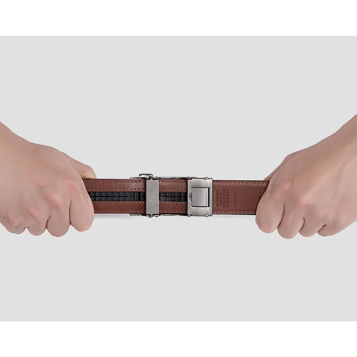 Чоловічий шкіряний ремінь Acewin з автоматичною пряжкою, робочий, регульований, ширина 35 мм, довжина 105 см, розмір 26'-32', колір 02-brown