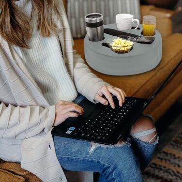 Sofa-Buddy Practical Couch Cup Holder, Couch Coaster, Sofa Cup Holder - The perfect couch accessory (Big-Leather-Grey)