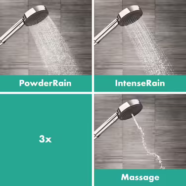 Душовий набір hansgrohe Pulsify Select S, ручна лійка з 3 режимами, шланг і тримач, хром