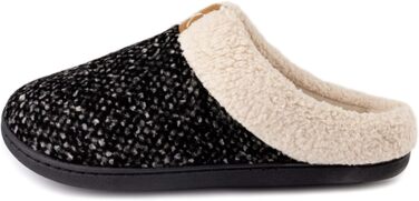 Тапочки домовик ULTRAIDAS жіночі, теплі, з плюшу, з пам'яттю форми, чорні (39 EU)