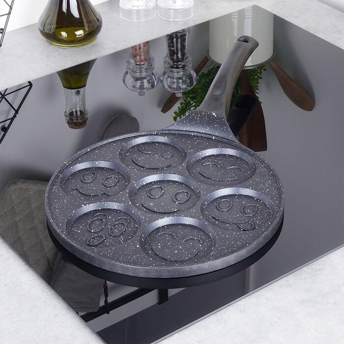 ORION Frying Pan Ø 27 cm | 7-Egg Frying Pan | Crepe Pan for Gas | for Induction, with non-stick coating