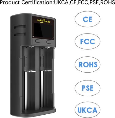 Зарядний пристрій для акумуляторів 21700 18650 LCD, універсальний зарядник для Li-ion, Ni-MH/Ni-CD AA/AAA, 21750, 20700, 26650