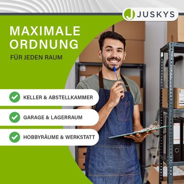Металеві стелажі Juskys Basic 2 шт. 180x90x40 см - 1750 кг - 10 ярусів - сірий