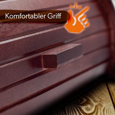 Бротокриниця KADAX з якісної деревини з ролльовим кришкою, екологічна, для тривалого зберігання свіжості, коричнева