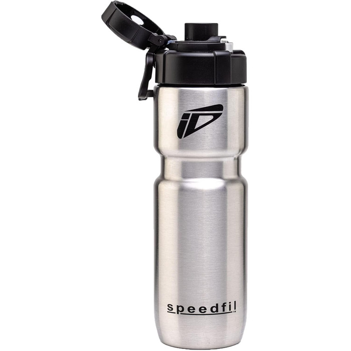Speedfil Speedflask Vacuum-Insulated Stainless Steel Water Bottle for Cycling, Sports, with Lid 2.0 (silver)