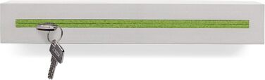Buchenbusch urban design key board with concrete shelf 'light edition' 33x6x5 cm, key board wall, key storage hallway, (Light Green)