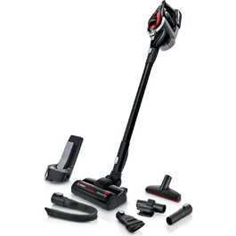 Bosch акумуляторний пилосос Unlimited ProPower Serie 8 BSS81POW1, бездротовий ручний, без мішка, гігієнічний фільтр, висока потужність всмоктування, довгий час роботи, швидка зарядка, насадка для щілин, чорний