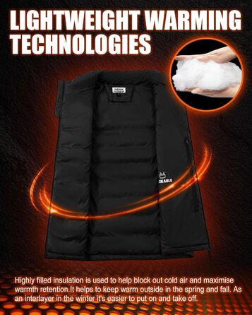 Жіноча степна жилетка Outdoor Ventures: тепла, легка, для туризму та велоспорту, з капюшоном, чорна, XL