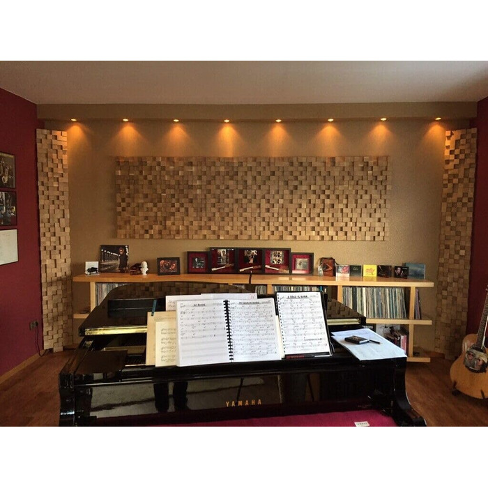 Акустичний диффузор 2D 500 дерев'яна стінова панель 30x30 см (світлий дуб)