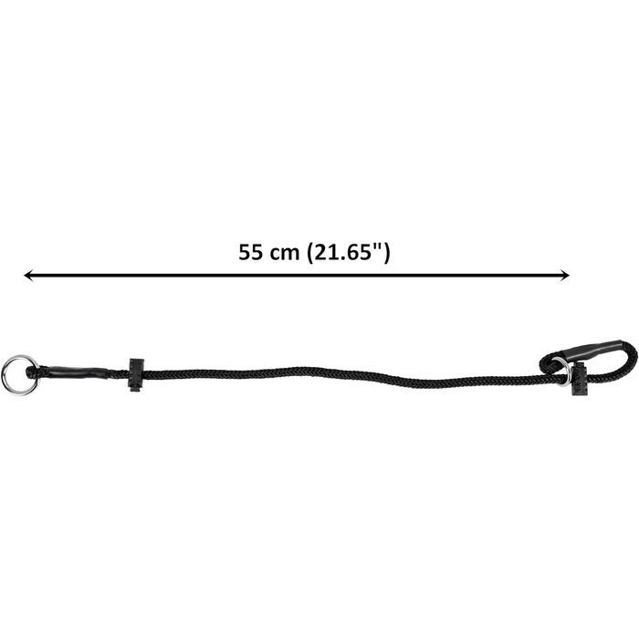 Нашийник для собак Dingo Gear, ручної роботи, міцний шнур, 2 обмежувачі, водонепроникний, для K9-тренувань, IGP, агітація, перехоплення, слухняність, чорний, L (S04049)