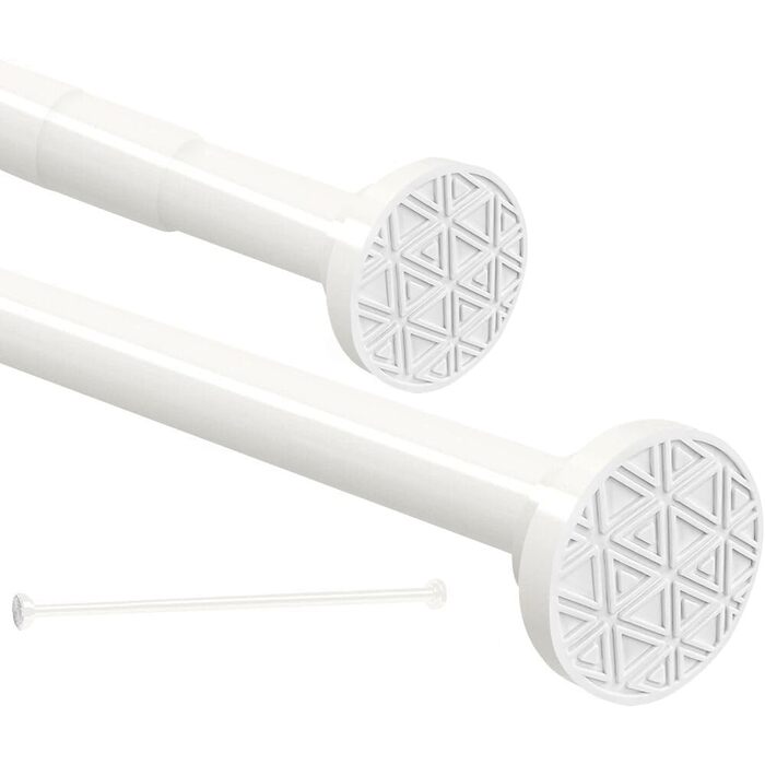 Штанга для душу без свердління з нержавіючої сталі, телескопічна, розтягувана, антиковзаюча, 50-200 см, для ванни (100-290 см, біла)