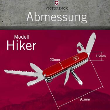 Швейцарський ніж Victorinox Hiker з гравіюванням: подарунок для чоловіків, 13 функцій