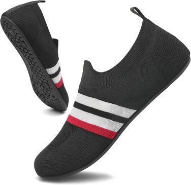 Домашні тапочки для жінок та чоловіків, для ходьби босоніж, в'язані шкарпетки, зручні тапочки для подорожей (38/39.5 EU, Чорний)