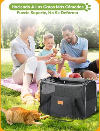 Транспортна переноска для котів та цуценят Morpilot до 5 кг, сіра, велика, для подорожей та до ветеринара