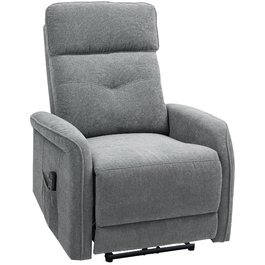 HOMCOM Electric Reclining Massage Chair, TV Chair with Reclining Function, Heating, USB, Vibration, Footrest, Side Pocket, TV Chair with Remote Control, Pocket Spring for Living Room, Dark Grey | Aosom