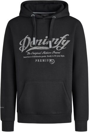 Худі DENIMFY чоловіче, бавовна, принт, різні кольори (бежевий, зелений, синій, чорний, сірий), розміри S-5XL