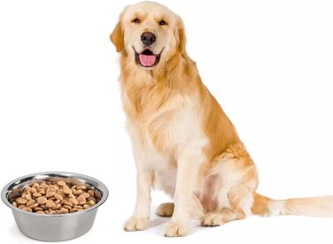 Набори мисок для собак та котів DEAYOU (4 шт.), нержавіюча сталь, 21 см, 1.3 л