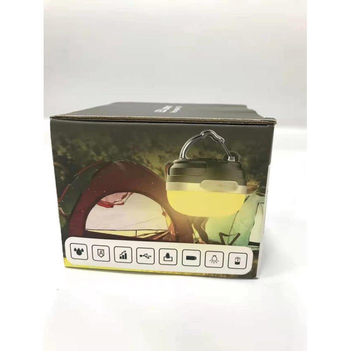 Camping Lamp with RGB Color Changing, LED Camping Lantern with 5200mAh USB Rechargeable, 6 Brightness Modes & Built-in Strong Magnet, Steplessly Dimmable Camping Lamp emergency kit for Hiking, Outdoors