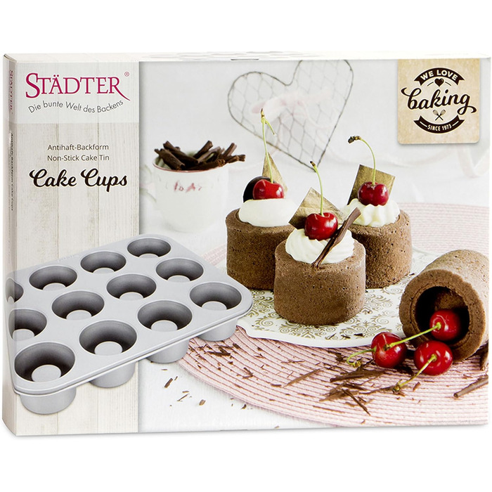 Städter - Baking Series - Baking Sheet for Cake Cups - high-quality non-stick coating - 35 x 27 cm