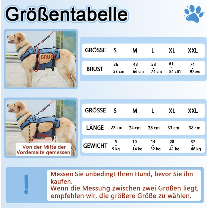 Підтримка для собак COODEO: дихаюча пов'язка для реабілітації для літніх собак з проблемами суглобів, артритом або слабкістю. Пов'язка для підтримки тіла з регульованими ручками (розмір 2XL, блакитний)