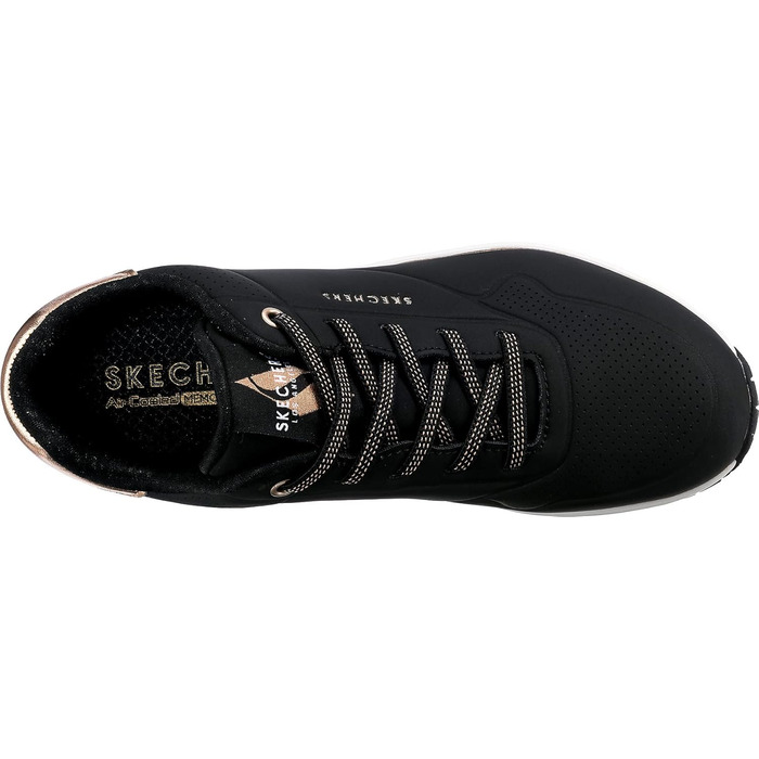 Кросівки Skechers UNO Shimmer Away для жінок, чорний колір, розмір 39 EU, матеріал Durabuck