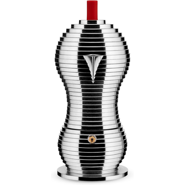 Еспресо-машина Alessi Pulcina MDL02/6 - червона, з литого алюмінію, на 6 чашок