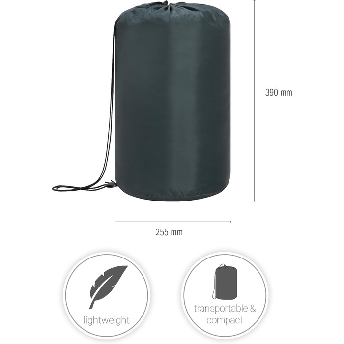Paco Home Sleeping Bag - Washable, Breathable, for Adults & Kids - Camping & Travel Sleeping Bag (220x70x6cm)