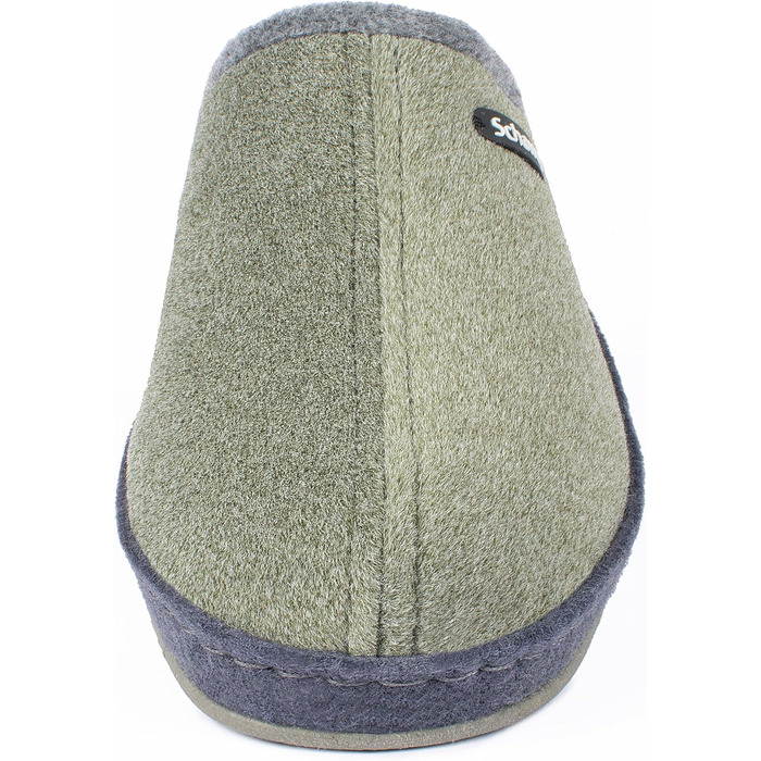Домашні тапочки Schawos Lisa з ворсу для жінок, теплі, з підкладкою з шерсті, супінатор, неслизька підошва (37 EU, Зелений 10w)