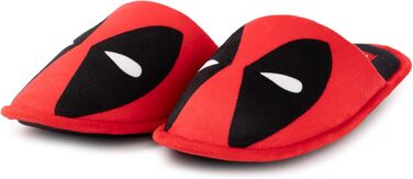 Тапочки Deadpool Marvel для дому, дорослі | Червоні пантофлі з принтом маски | Супергеройські тапочки Marvel Comics 43/44 EU