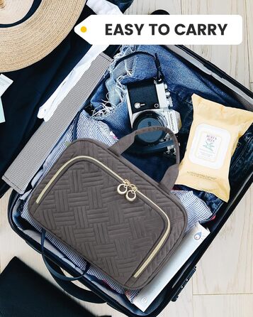 Чоловіча/Жіноча косметичка OVEVOOK водонепроникна для підвішування з гачками, велика з відділенням для прикрас (Сірий, M-Update)