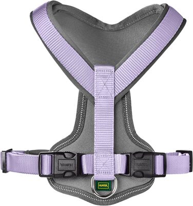 Нашийник для собак HUNTER Neopren, розмір L, лавандово-сірий, з неопрену, світловідбиваючий, комфортний