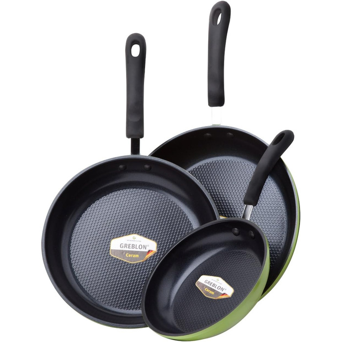 Набір сковорідок Ozeri Green Earth 3-Piece, 3 шт.