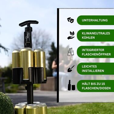 The Original! (without elevator) I Outdoor Ground Pit Beer Cooler I Up to 15 Different Bottles (0.33/0.5 l) I Easy Installation I Robust Materials I Includes Game
