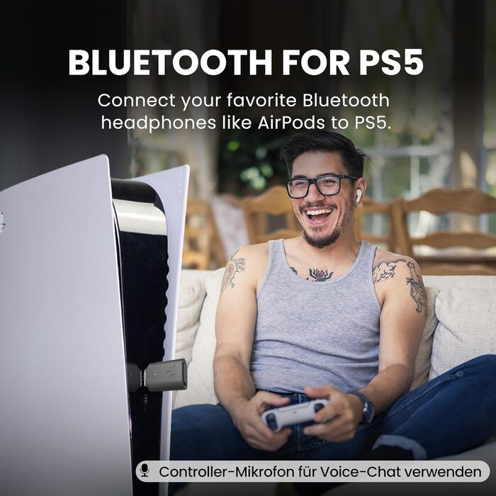 Bluetooth-адаптер Avantree C81-Gaming для PS5 з підтримкою aptX Adaptive, USB-C