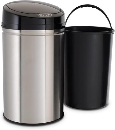Сміттєвий бак Echtwerk з сенсором, 30л, нержавіюча сталь INOX Black, електричний, інфрачервоний датчик руху