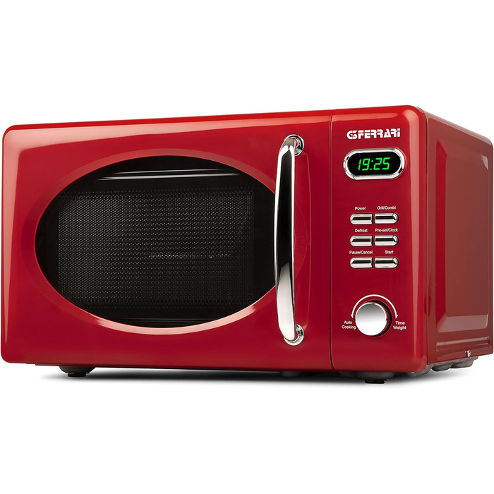 Мікрохвильова піч G3 Ferrari Sapormio Vintage, 1150W, 20 л, 8 програм, червона