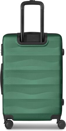 Набір валіз Smartbox Hartschalen 3-в-1 для жінок та чоловіків | Легкі та міцні валізи з ABS-пластику | 4 колеса та кодовий замок (Edition 03) (Темно-зелений, валіза M (65 см))