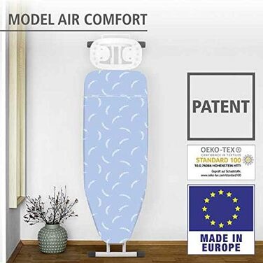 Чохол для прасувальної дошки WENKO Air Comfort M з 5-шаровою м'якою підкладкою, алюмінієвим шаром, відображенням тепла, сертифікацією Öko-Tex Standard, 2 фіксаторами, розмір до 125 x 40 см M/L