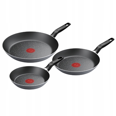 Набір сковорідок Tefal з антипригарним покриттям, сірі, 3 предмети (20/24/28 см)