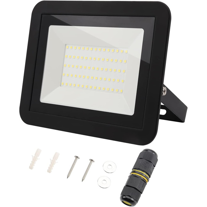 DA LIGHT 50W LED Floodlight Outdoor & Indoor, 6000K Cool White 4500lm Super Bright Outdoor Light, LED Floodlight Outdoor Spotlight Floodlight IP65, 230V LED Spotlight for Garden, Garage, Sports Field (4 pieces)