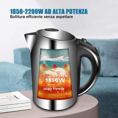 Електрочайник EXTRASTAR з нержавіючої сталі, 1.7 л (1739)