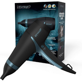 Фен REVAMP 5000 Haartrockner: потужний 2400W фен з прогрівом, 4 температурні та 2 швидкості, кнопка холодного повітря, олія для блиску, Progloss 4000 Advanced Protect & Care Dryer