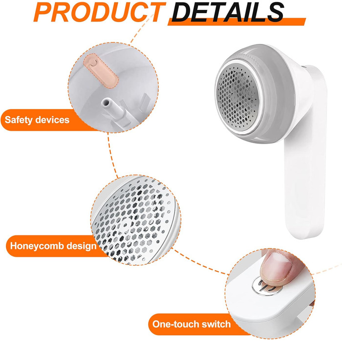 Електричний видальник ворсу Fusselrasierer: тестовий лідер з 6-лопатною голкою, USB, перезаряджається. Для одягу, меблів (зелений)