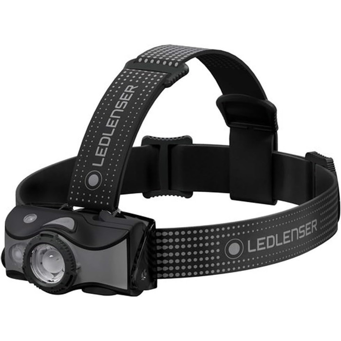 Налобний ліхтар Ledlenser MH7 LED, 600 люмен, акумуляторний, фокусування, до 60 годин роботи, червоне світло, 2xAA, чорний/сірий, для туризму