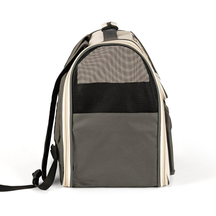 Рюкзак для тварин: переноска для кота/собаки, сірий, 37 × 34 × 25 см